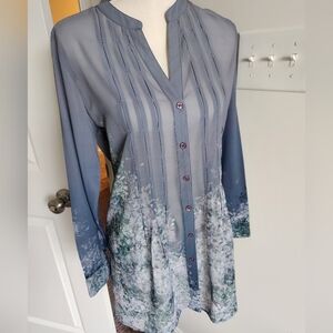 Soft Surroundings floral blouse XS